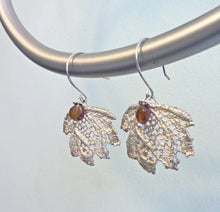 Load image into Gallery viewer, Lace Leaf Earrings, Sterling Silver