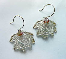 Load image into Gallery viewer, Lace Leaf Earrings, Sterling Silver
