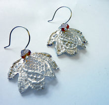 Load image into Gallery viewer, Lace Leaf Earrings, Sterling Silver