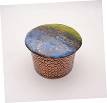 Load image into Gallery viewer, Copper Enamel Lace Top Container