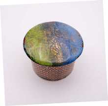Load image into Gallery viewer, Copper Enamel Lace Top Container