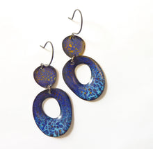 Load image into Gallery viewer, Ocean Crackle Enamel Earrings