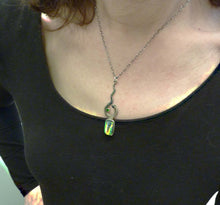 Load image into Gallery viewer, Aurora Opal and Chrome Diopside Snake Necklace