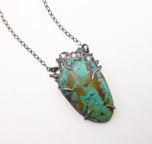 Load image into Gallery viewer, Turquoise Sea Lace Pendant