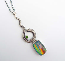 Load image into Gallery viewer, Aurora Opal and Chrome Diopside Snake Necklace
