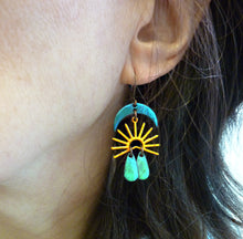 Load image into Gallery viewer, Moon Sun Rain Earrings