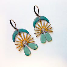 Load image into Gallery viewer, Moon Sun Rain Earrings