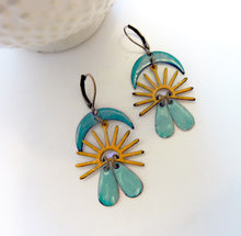 Load image into Gallery viewer, Moon Sun Rain Earrings