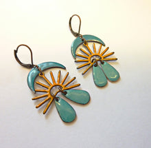 Load image into Gallery viewer, Moon Sun Rain Earrings