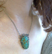 Load image into Gallery viewer, Turquoise Sea Lace Pendant