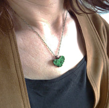 Load image into Gallery viewer, Uvarovite Heart Pendant, Green Garnet Gemstone, OOAK