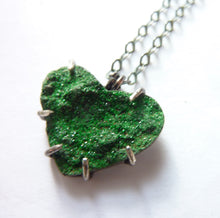 Load image into Gallery viewer, Uvarovite Heart Pendant, Green Garnet Gemstone, OOAK