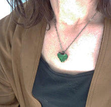 Load image into Gallery viewer, Uvarovite Heart Pendant, Green Garnet Gemstone, OOAK