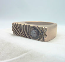 Load image into Gallery viewer, Woodgrain Gemstone Ring with Cubic Zirconia