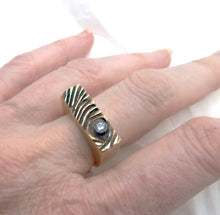 Load image into Gallery viewer, Woodgrain Gemstone Ring with Cubic Zirconia
