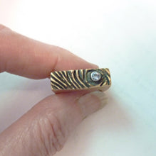 Load image into Gallery viewer, Woodgrain Gemstone Ring with Cubic Zirconia