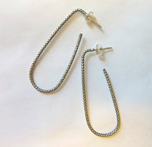 Load image into Gallery viewer, XO Hoop Earrings, Sterling Silver