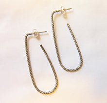 Load image into Gallery viewer, XO Hoop Earrings, Sterling Silver