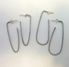 Load image into Gallery viewer, XO Hoop Earrings, Sterling Silver