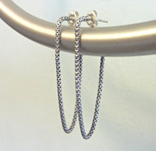 Load image into Gallery viewer, XO Spear Earrings, Oxidized Sterling Silver