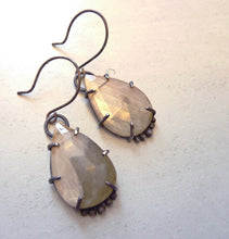 Load image into Gallery viewer, Rosecut Yellow Sapphire Earrings