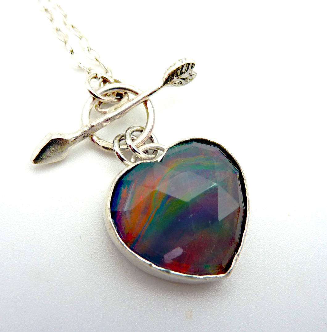 Aurora Opal Cupid's Arrow Toggle Pendant