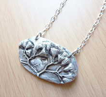 Load image into Gallery viewer, Flowering Sage Pendant, Precious Metal Clay, Fine Silver
