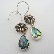 Load image into Gallery viewer, Lily and Abalone Droplet Earrings
