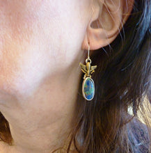 Load image into Gallery viewer, Azurite Malalachite Fly Earrings
