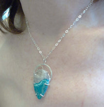 Load image into Gallery viewer, Azurite Sunrise Over Water Pendant
