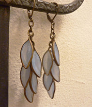 Load image into Gallery viewer, Cascading Leaves Earrings in Light Lavender
