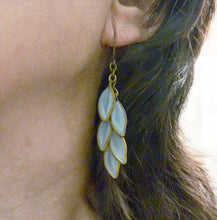 Load image into Gallery viewer, Cascading Leaves Earrings in Light Lavender
