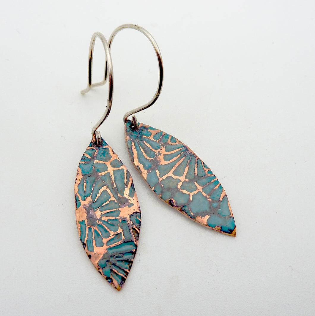 Midori Champleve Enamel Floral Earrings