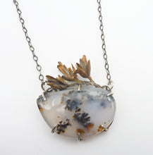 Load image into Gallery viewer, Dendritic Agate Wildflower Pendant
