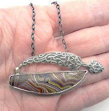 Load image into Gallery viewer, Fordite Saber Necklace, OOAK
