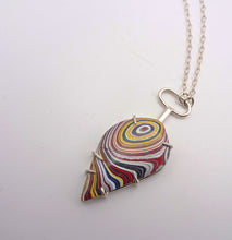 Load image into Gallery viewer, Freeform Fordite Pendant, Detroit Agate, Motor City Gemstone
