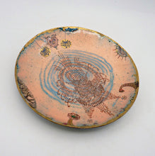 Load image into Gallery viewer, Garden Trellis Bowl, Enamel on Copper, OOAK
