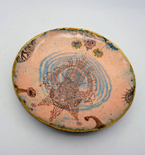 Load image into Gallery viewer, Garden Trellis Bowl, Enamel on Copper, OOAK
