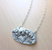 Load image into Gallery viewer, Flowering Sage Pendant, Precious Metal Clay, Fine Silver
