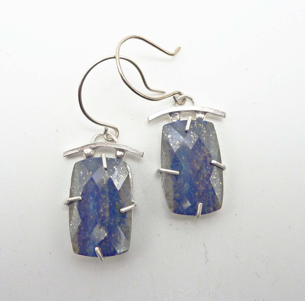 Archway Earrings, Lapis Lazuli and Sterling Silver