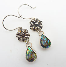 Load image into Gallery viewer, Lily and Abalone Droplet Earrings
