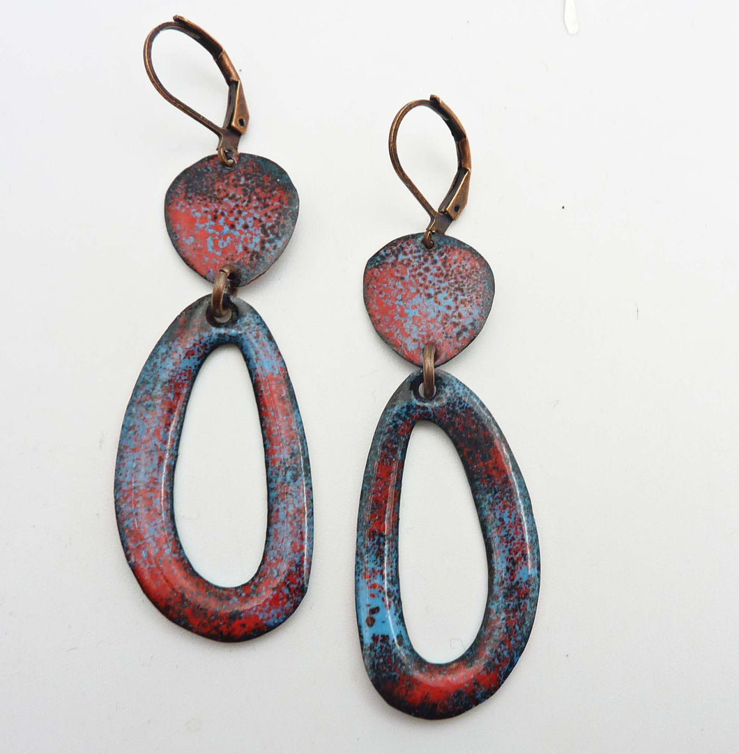 Mod Enamel Earrings