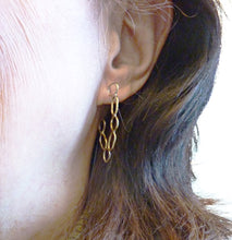 Load image into Gallery viewer, Oval Circle Hoop earrings
