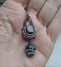 Load and play video in Gallery viewer, Zebra Necklace, Striped Botswana Agates
