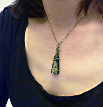 Load image into Gallery viewer, Pyrite in Slate Pendant
