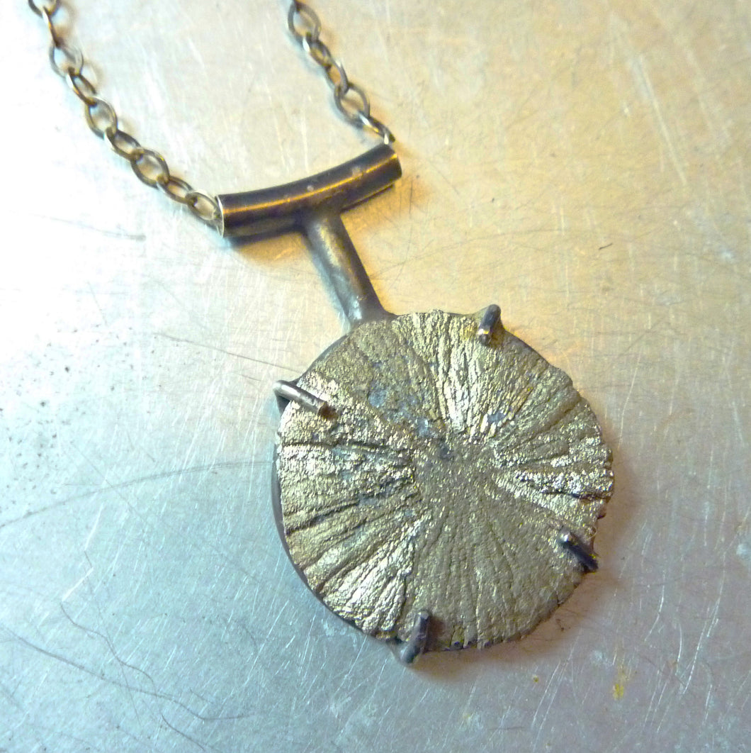 Ray of Light Pyrite Sun Pendant