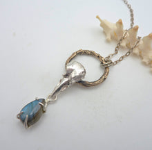 Load image into Gallery viewer, Raven Twig Pendant with Labradorite Teardrop
