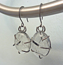 Load image into Gallery viewer, Tourmalated Quartz Earrings, OOAK
