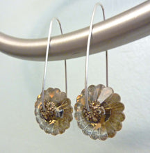 Load image into Gallery viewer, Margarita Hoop Earrings, Vintage Swarovski Crystal
