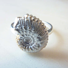 Load image into Gallery viewer, Ammonite Ring, Bronze or Sterling Silver
